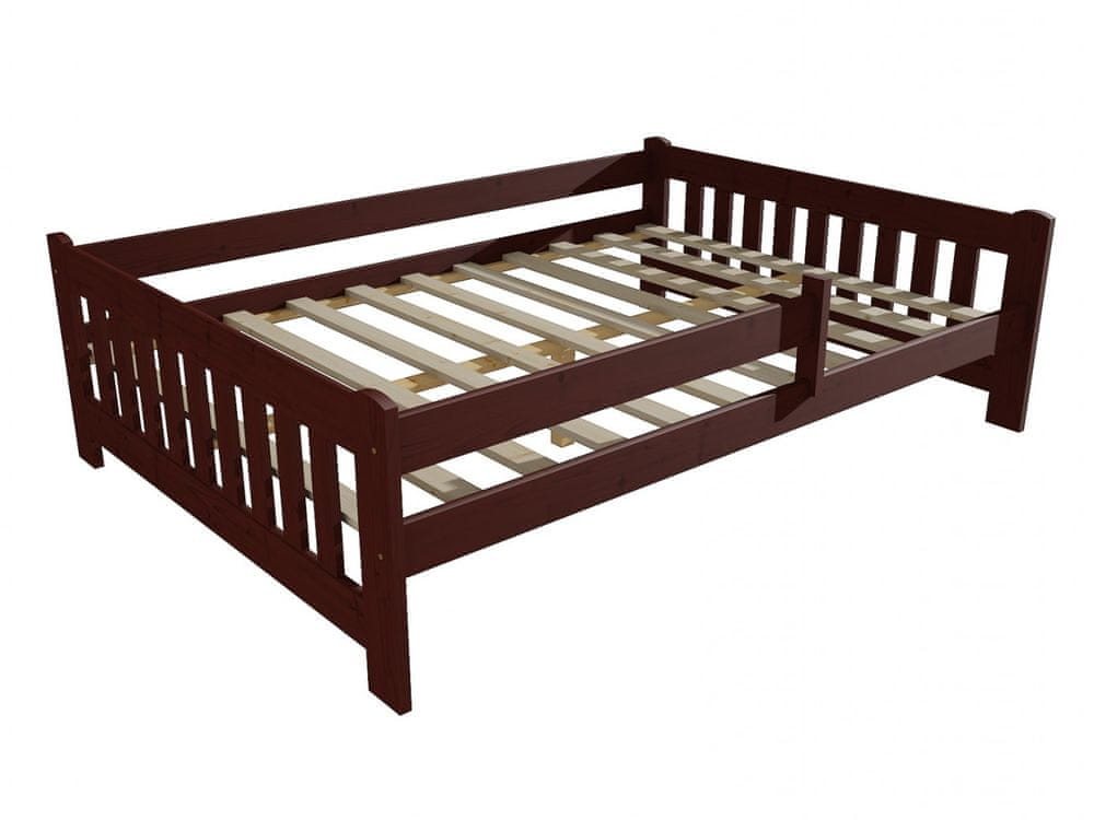 eoshop Detská posteľ DP 022 XL so zábranou (Rozmer: 120 x 200 cm, Farba dreva: farba ružová)